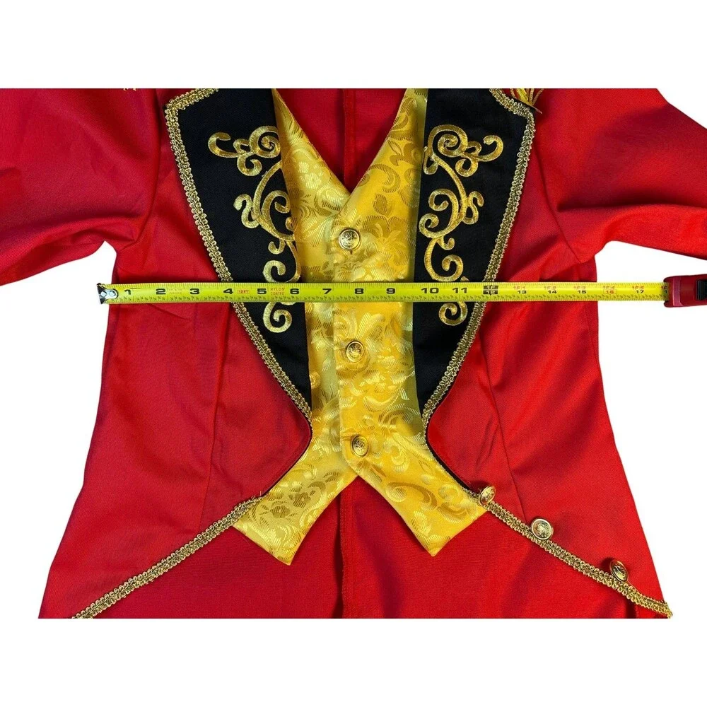 Youth Boy Red Circus Ringmaster Costume Jacket Tailcoat  Size L  Prince Charming